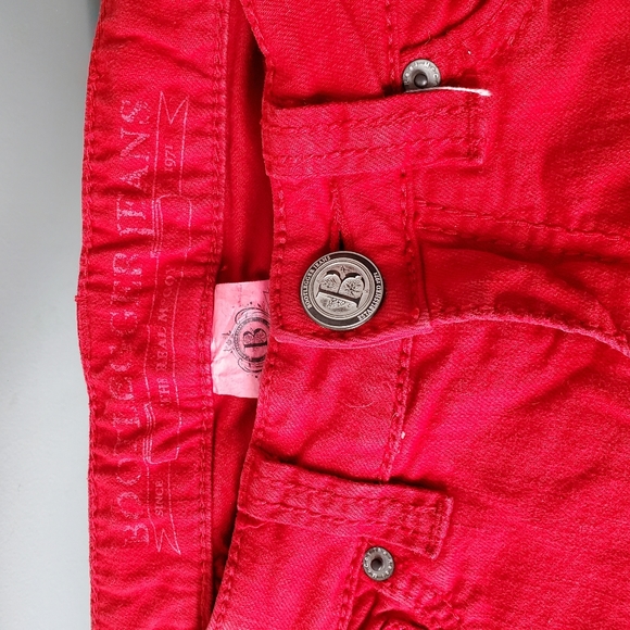 Bootlegger midrise red denim jeans US 24 - Picture 4 of 4
